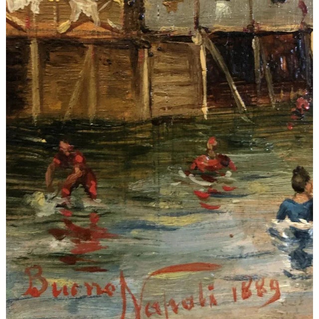 Burno, Napoli, 1889, Oil on Wood, Framed For Sale - Image 3 of 11