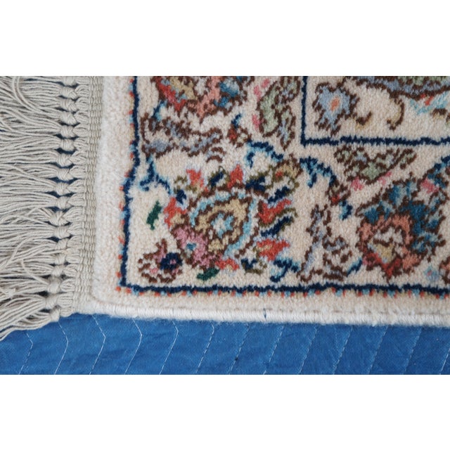 Tan Karastan 100% Wool Oriental Floral Palmette Animal 738 Area Rug Mat 2' X 4" For Sale - Image 8 of 12