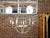 Vintage Rock Crystal, Oyster and Steel Basket Six-Light Chandelier, US Wired For Sale - Image 11 of 12