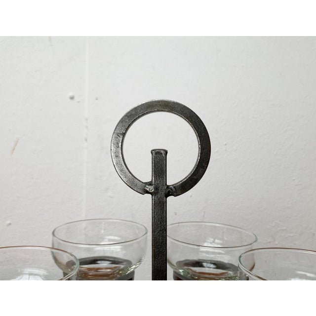 Danish Table Candleholder in Metal and Glass, 1960s, Set of 7 For Sale - Image 17 of 18