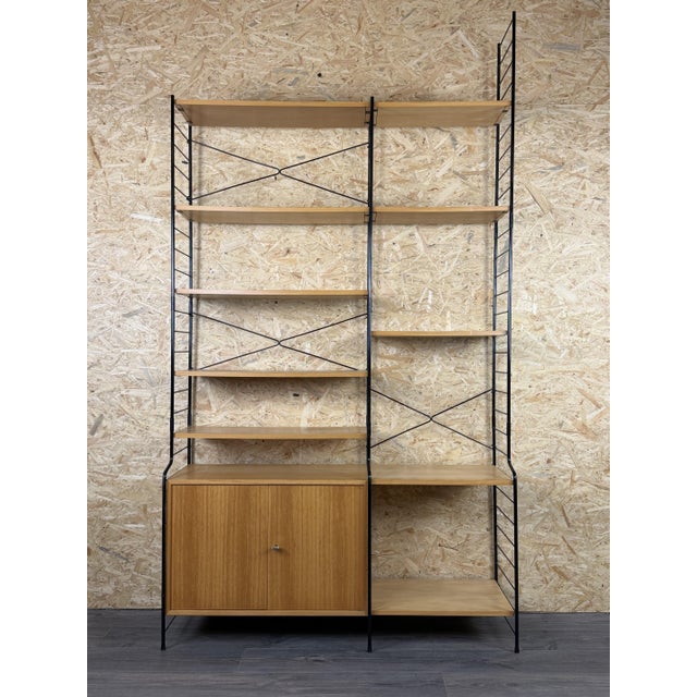 1960s/70s Ash Shelving Unit, Wall Unit from WHB Germany, Mid-Century Modern Item: Shelving System Manufacturer: WHB...
