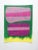 Contemporary 2020 pink, purple, green and yellow abstract acrylic on paper painting by David Grinnell (21st century)...