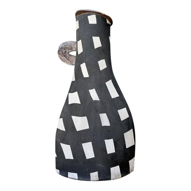 Vintage Postmodern Monumental Original Studio Pottery Vase For Sale