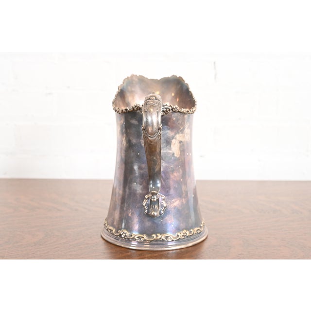 Tiffany & Co. Antique Victorian Silverplate Repoussé Pitcher For Sale - Image 11 of 15