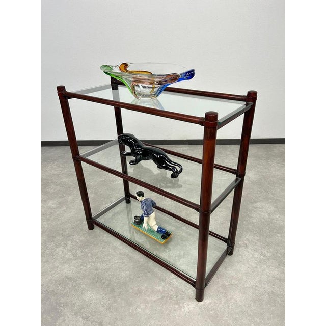1970s Mid-Century Modern Bamboo Etagere attributed to Gervasoni, 1970s For Sale - Image 5 of 12