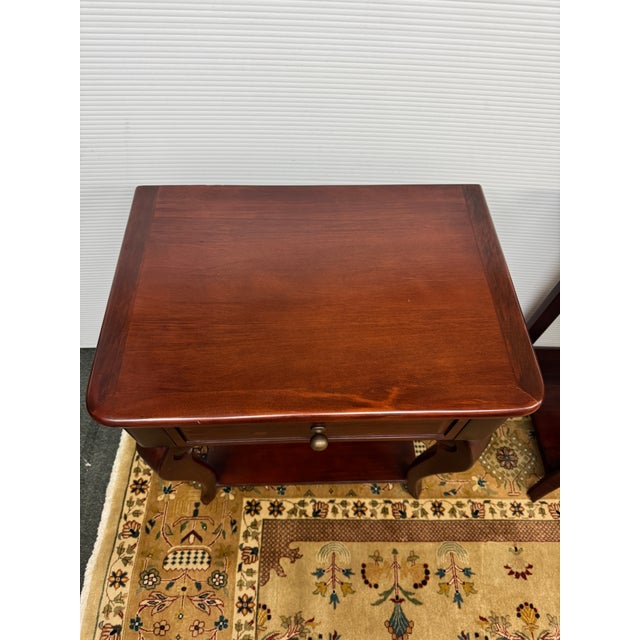 Georgian Style End Tables/Nightstands, Pair For Sale - Image 10 of 12