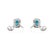 Metal Modern 1.25 Carat Turquoise Stud Earrings With Diamonds in 18k Solid Gold- A Pair For Sale - Image 7 of 13