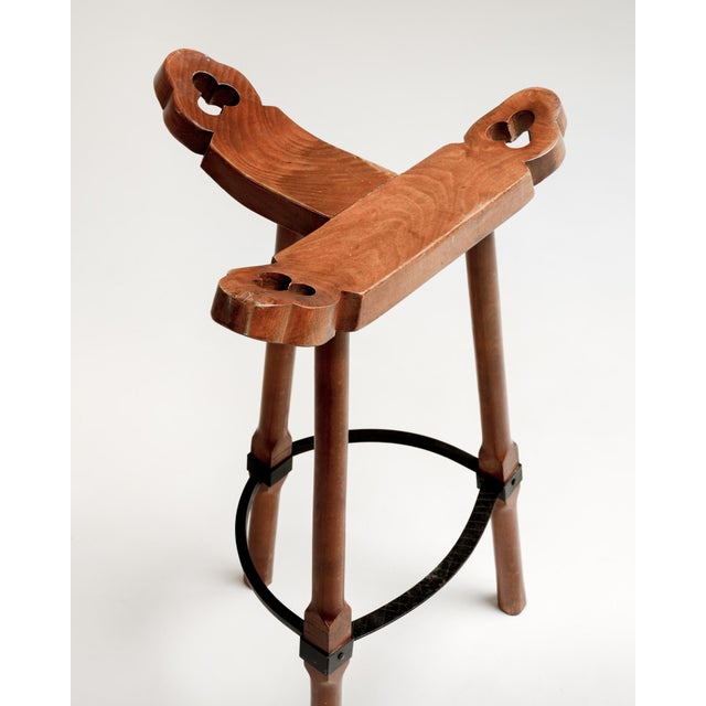 1960s Spanish Brutalist Bar Stool For Sale - Image 4 of 12