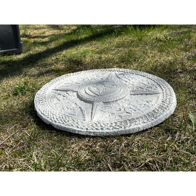 Vintage Celtic Cement Sculpted Bas Relief Wall Hanging, Weathered, Pitted, 1950s For Sale - Image 10 of 12