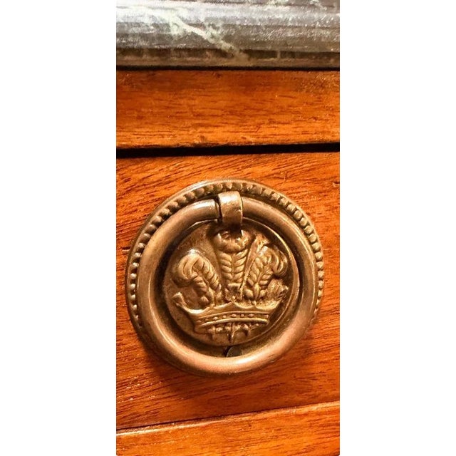 19th Century Mahogany and Marble Top Side Table For Sale - Image 3 of 5