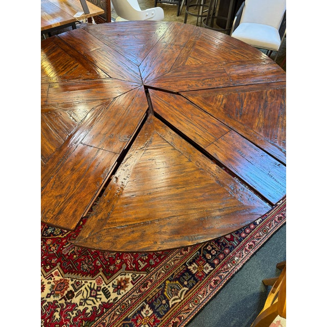 Theodore Alexander for Castle Bromwich Walnut Wood Jupe Dining Table, 60 to 78 Inch For Sale - Image 9 of 18