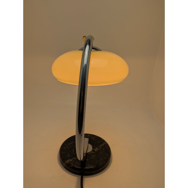 German Art Deco Bauhaus Table Lamp with Glass Shade and Marble Base, 1920s For Sale - Image 9 of 18