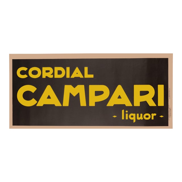 Cordial Campari Banner Leonetto Cappiello 1921 Original Italian Poster Banner For Sale