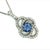2010s Natural Sapphire Diamond Pendant with Chain 14k W Gold 2.17 TCW Certified For Sale - Image 5 of 6