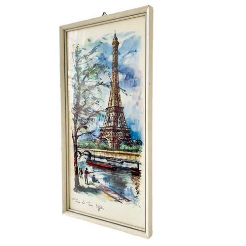 Mid-Century Modern French Lithograph of Paris Eiffel Tower by Arno, 1960s For Sale - Image 4 of 7
