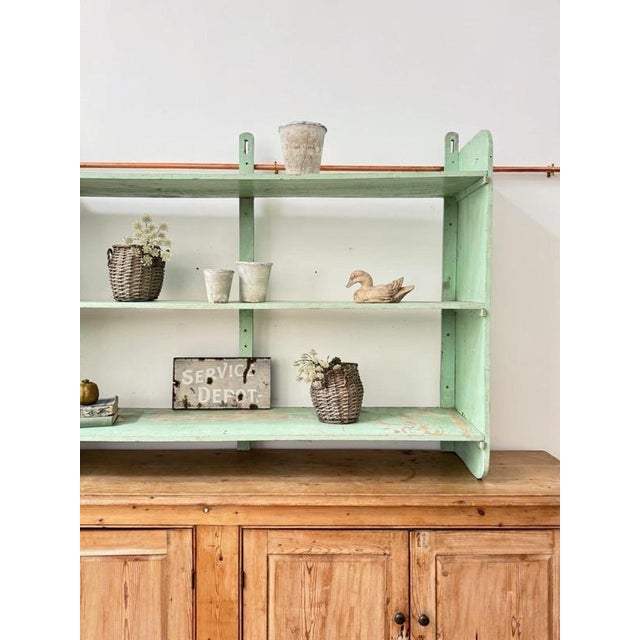 French Chippy Painted Wooden Shelves For Sale - Image 3 of 6