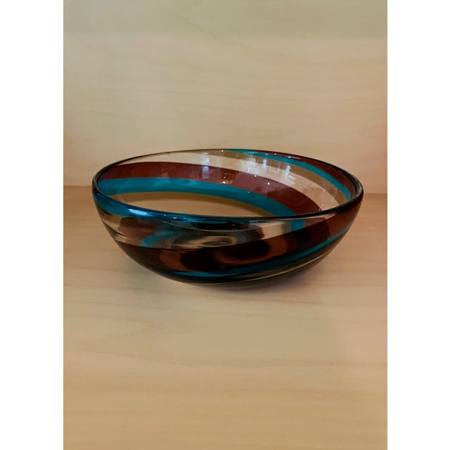Glass Fulvio Bianconi for Venini 1970th Murano Bowl For Sale - Image 7 of 8