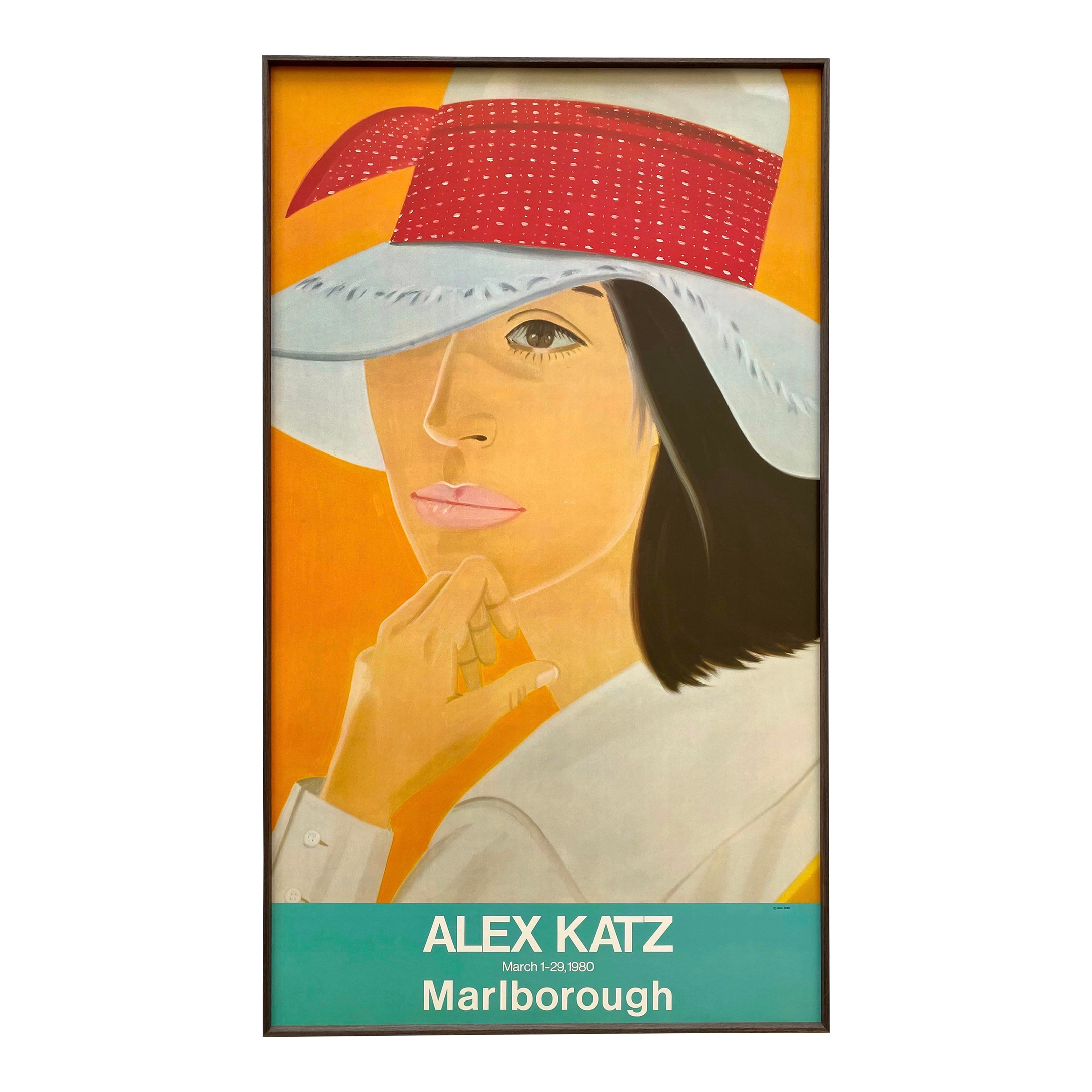 Alex Katz Vintage 1980 Pop Art Lithograph Print Framed Large