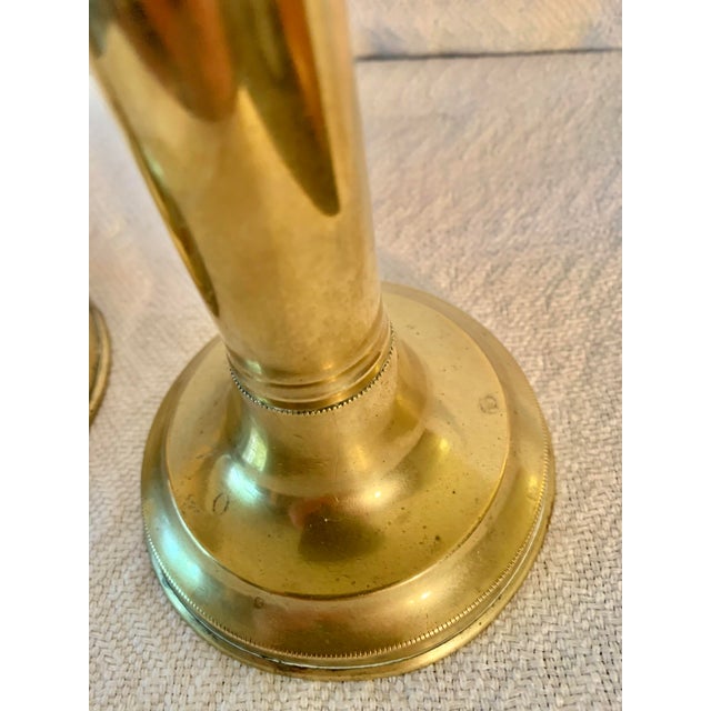 Early 20th Century French Brass Adjustable Candlesticks - a Set For Sale - Image 12 of 12