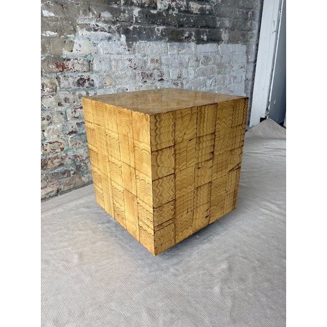 Mid-Century Modern 1970s Painted Patchwork Side Table For Sale - Image 3 of 11