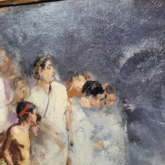 Death of Caesar, Late 19th-Early 20th Century, Artwork on Paper on Canvas For Sale - Image 16 of 18