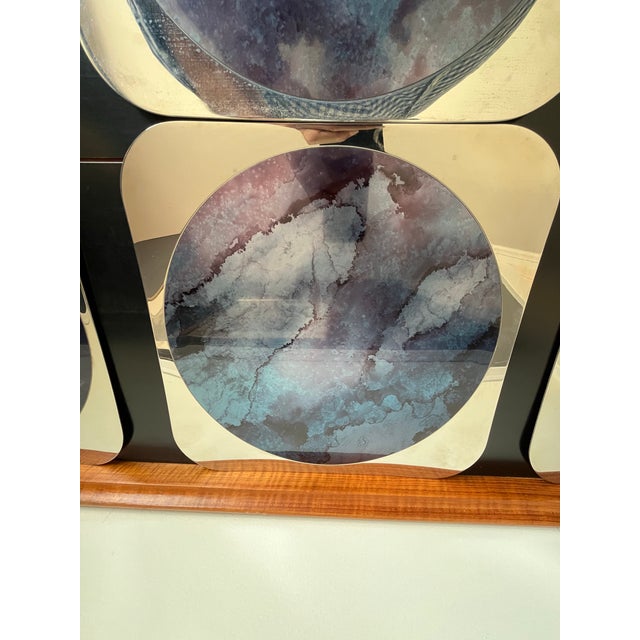 Metal 1960s Jean-Luc Bertrand for Bouillet Bourdelle Chargers Metanode and Stainless For Sale - Image 7 of 11