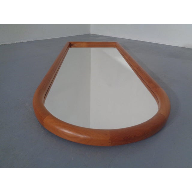 Large Cathedral Teak Mirror by Kai Kristiansen for Vildbjerg Møbelfabrik, Denmark, 1960s For Sale - Image 12 of 14