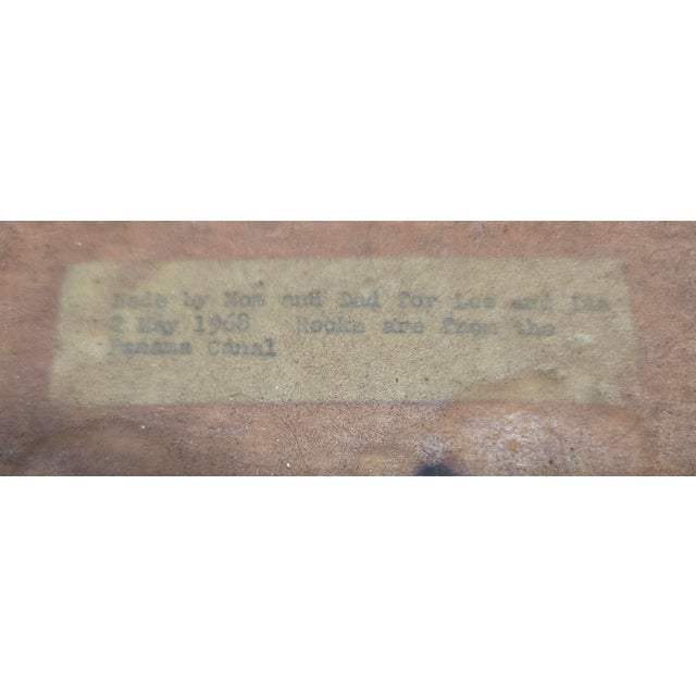 Burnt Orange Vintage Stone and Resin Top Side Table For Sale - Image 8 of 8