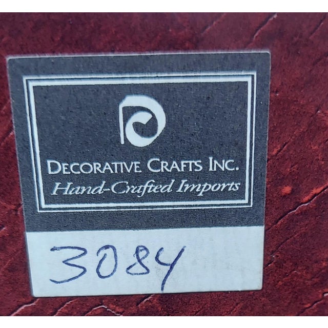 1980s Vintage Decorative Crafts Inc. Chinoiserie Demilune