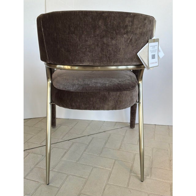 Caracole Caracole Modern Mink Velvet Gazelle Dining Chairs Pair For Sale - Image 4 of 7