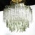 Mid-Century 3-Tier Hand-Blown Murano Green Glass Fiamme Chandelier by Mazzega For Sale - Image 9 of 18