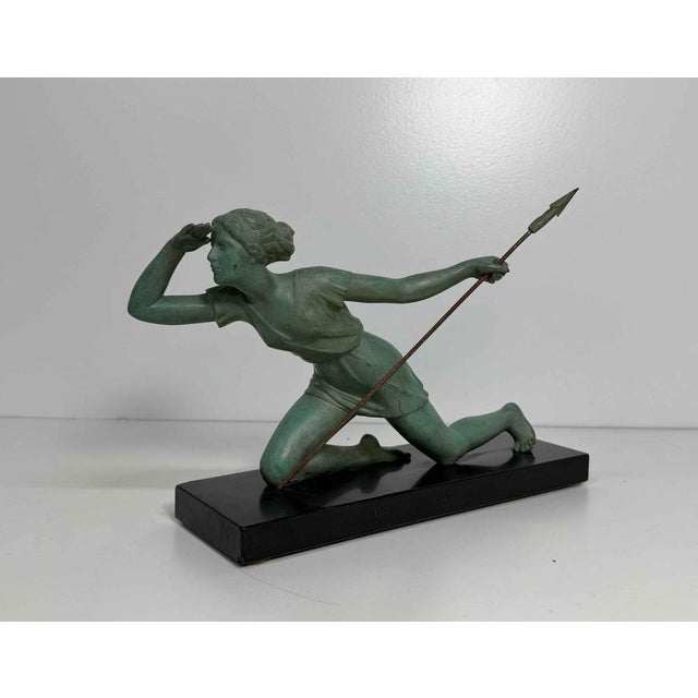French Art Deco sculpture depicting “Diana the Huntress”, dating to the 1930s and attributed to the French sculptor...
