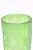 Contemporary Vintage Frosted and Etched Numbered Light Green Glass Vases Graduated Sizes Set of 3 For Sale - Image 3 of 11