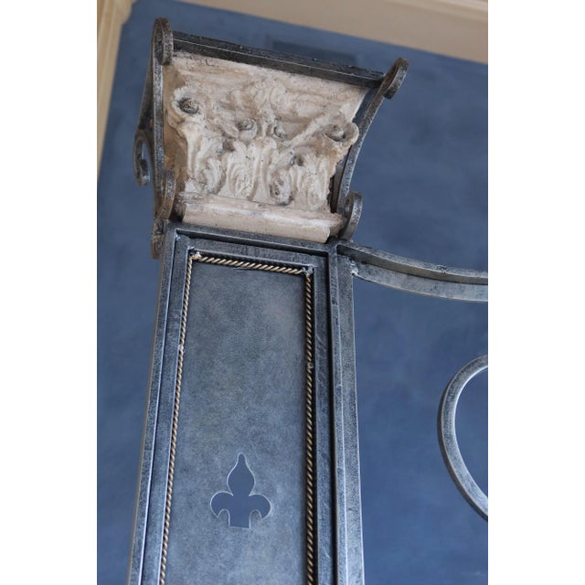 Age: Approx: 20 Years Old Details: Tole Feathered Top Stone Decorated Accents High Quality Construction Extremely Heavy...