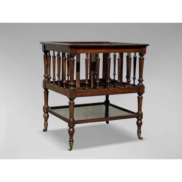 19th Century French Rosewood Canterbury, 1880 For Sale - Image 3 of 7
