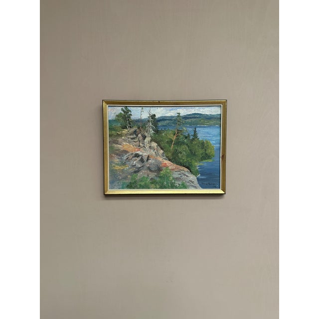 1980s Sonia Yander, Landscape, 1983, Oil Painting on Canvas, Framed For Sale - Image 5 of 18