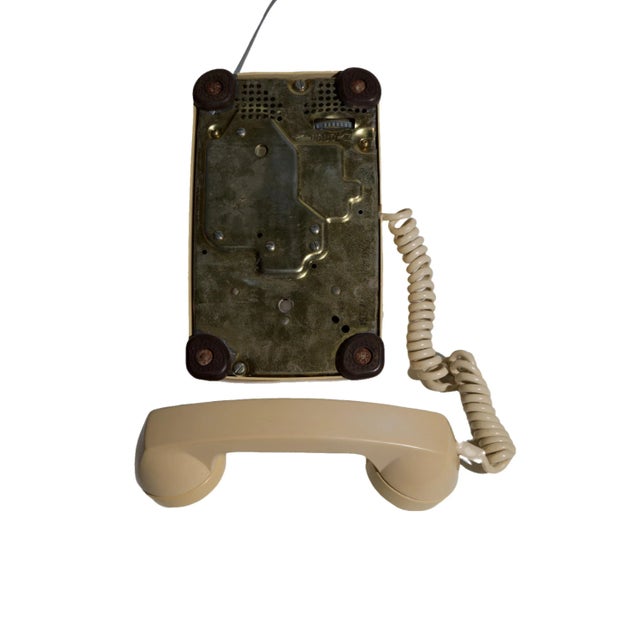 Plastic Beige Rotary Dial Telephone by Itt For Sale - Image 7 of 8