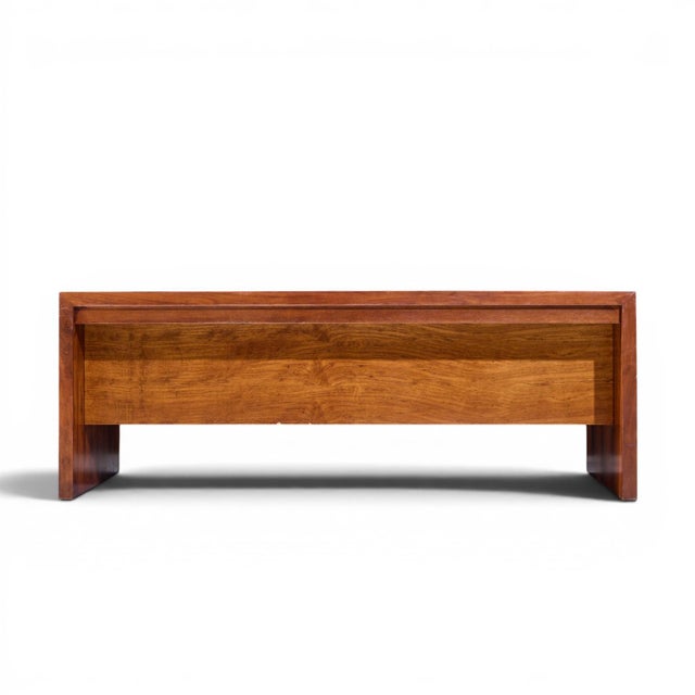 Edward Wormley for Dunbar Mid Century Rosewood and Brass Executive Desk For Sale - Image 9 of 10