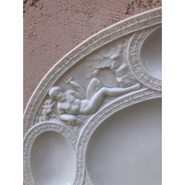 Victorian Circa 1856 White Victorian Majolica Mythological Platter Minton For Sale - Image 3 of 10