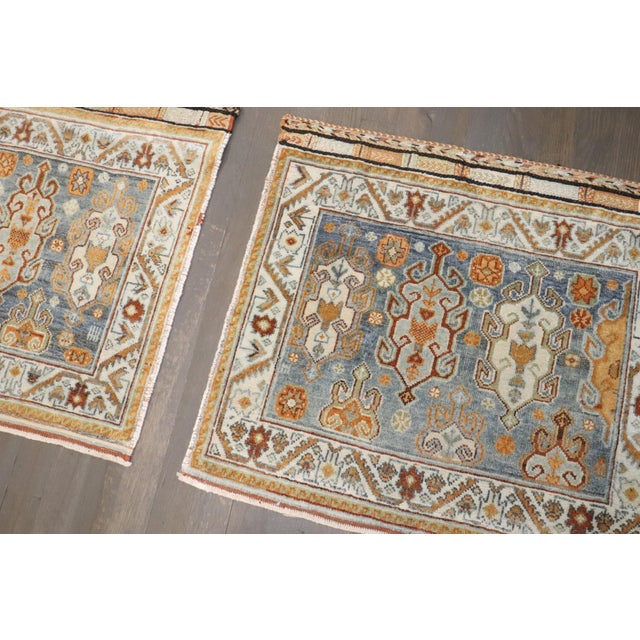 Pair of Afshar Decorative Rugs rug no. j4772 For Sale In New York - Image 6 of 7