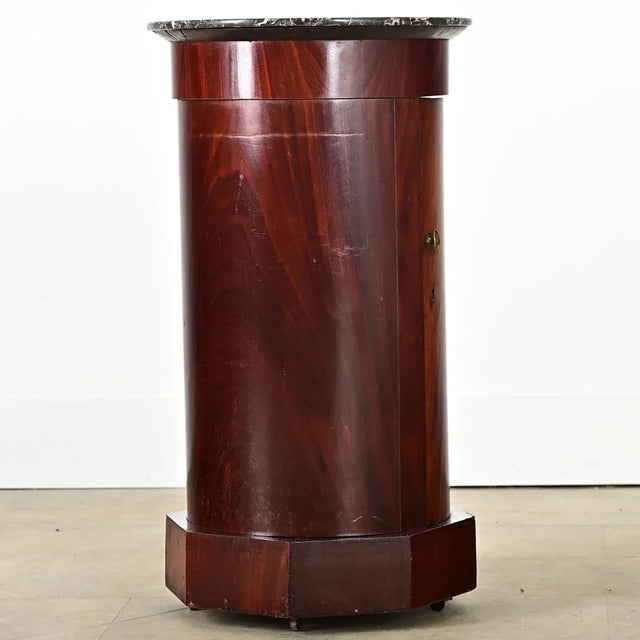 Wood French 19th Century Mahogany Bedside Table Cabinet For Sale - Image 7 of 10