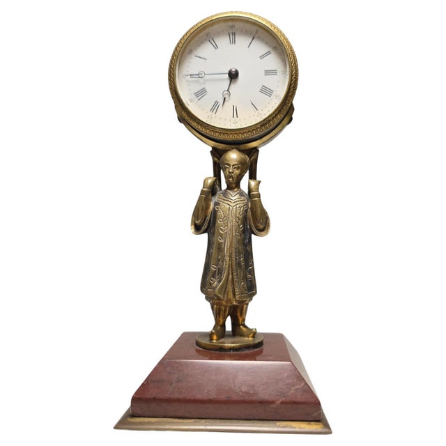 Small Chinese Clock, 1900s For Sale - Image 13 of 13