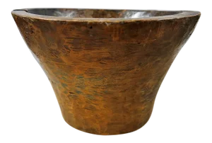 Vintage Wooden Bowl Carved Out of a Tree Trunk