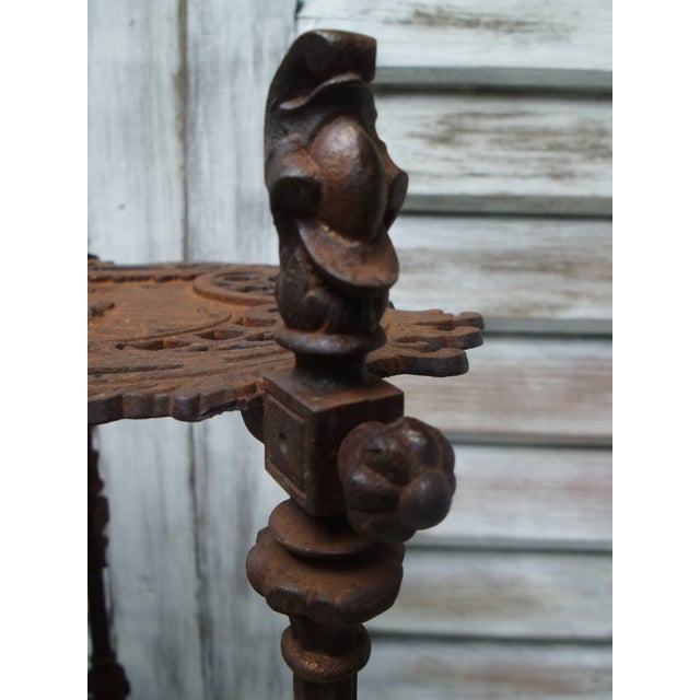 Historicist Flower Stand or Side Table in Cast Iron For Sale - Image 14 of 15