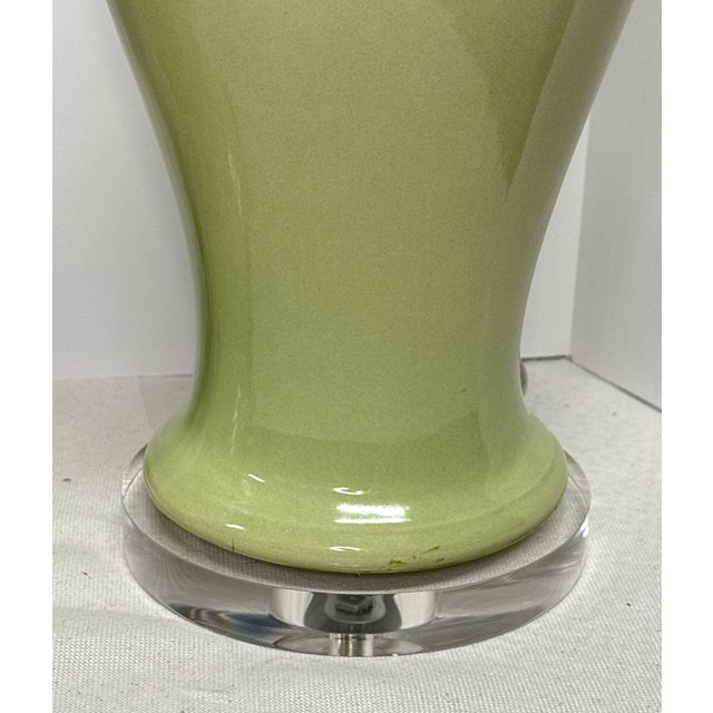 1970s Lemongrass Ginger Jar Table Lamps - a Pair For Sale In Houston - Image 6 of 11