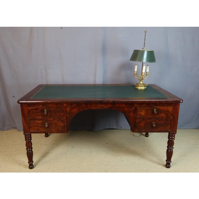 Antique Flat Desk in Wood, 1800s For Sale - Image 5 of 16
