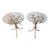 A Pair 1950s Gilt Metal Palm Tree End Tables For Sale