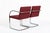 Metal Pair Mid-Century Red Brno Armchairs by Mies Van Der Rohe for Knoll, 1983 For Sale - Image 7 of 18