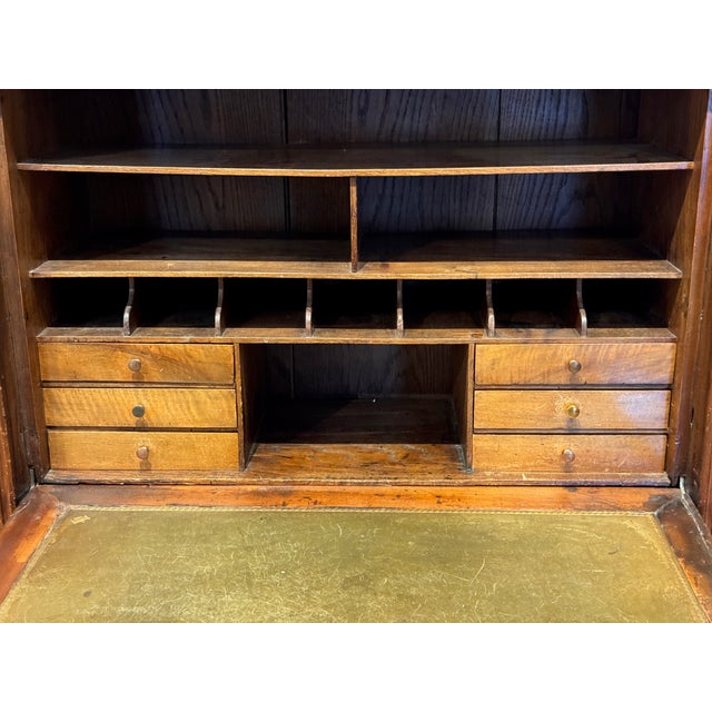 Wood 19th Century French Walnut Secrétaire Abattant For Sale - Image 7 of 18
