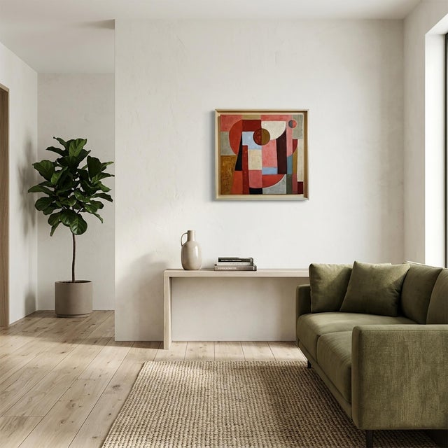 Construction Intime, Contemporary Abstract Geometric Oil Painting Framed by Sophie Dumont For Sale - Image 10 of 10